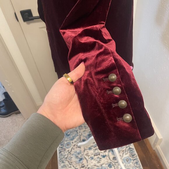 Lauren Conrad Runway Velvet Open Front Blazer - Size 4 - Picture 4 of 9